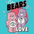 thumbnail image 2 of Girl's Care Bears Valentine's Day Love-a-Lot Bear and Share Bear Love  Graphic Tee Tahiti Blue X Small, 2 of 4