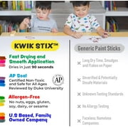 Kwik Stix Metallic Paint Sticks, 6 Count, Washable Metallic Colors, Quick-Drying, Non-Toxic, Mess-Free