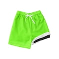 thumbnail image 4 of YMNXA Toddler Kids Boys Casual Shorts Drawstring Elastic Waist Solid Color Comfortable Stretchy Sport Shorts For Outdoor Activities,Green,5-6 Years, 4 of 4