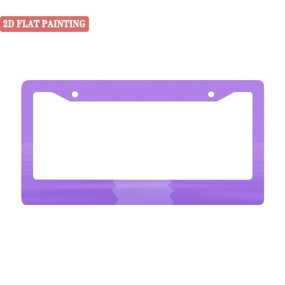 License Plate Frame 1PC Simple Solid Purple Car License Plate Holders with Screws & Caps 6.3x12.2inch(16x31cm)