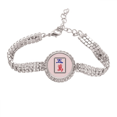 thumbnail image 1 of Mahjong Million 5 Tiles Pattern Tennis Chain Anklet Bracelet Diamond Jewelry, 1 of 3