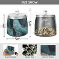 thumbnail image 2 of Yayeee Ashtray with Lid for Cigarette Smokeless Stainless Steel Home Ash Holder, Black Marble, 2 of 7