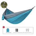 thumbnail image 2 of Hamaca para acampar al aire libre, hamaca doble individual a juego con colores de tela de paracaídas, 2 of 5
