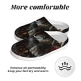 thumbnail image 6 of Fotbe Realistic Rose Skull Pattern Women's Fuzzy Curly Fur Memory Foam Loafer Slippers Indoor Outdoor Slippers Winter Home Shoes-35/36, 6 of 7
