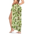 thumbnail image 2 of Uourmeti Pickles Swimsuit Coverup for Women Chiffon Scarf Blouse for Swimwear Sheer Bikini Tie Side Wraps One Size, 2 of 7