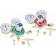 thumbnail image 2 of 2pcs Dual Welding Gas Regulators, Oxygen (CGA-540) and Acetylene (CGA-510) Combo Brass Gauges Two-piece Suit Compatible with Victor Harris Torch Cutting kits, 2 of 8