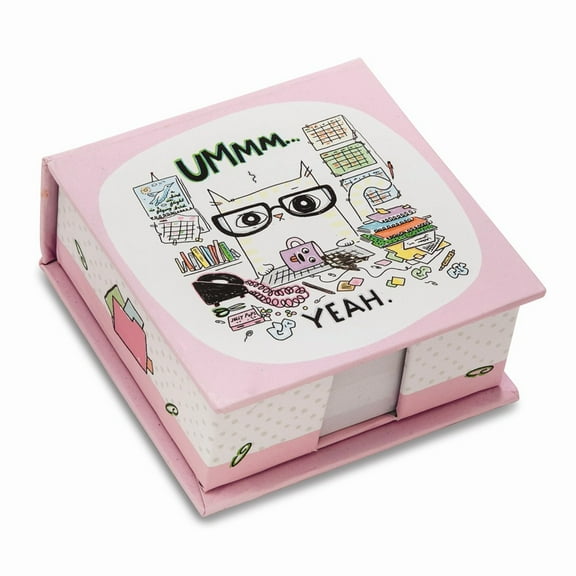 Cats at Work by Kathy Weller Ummm Yeah Memo Cube Notepad, 1.5" Thick