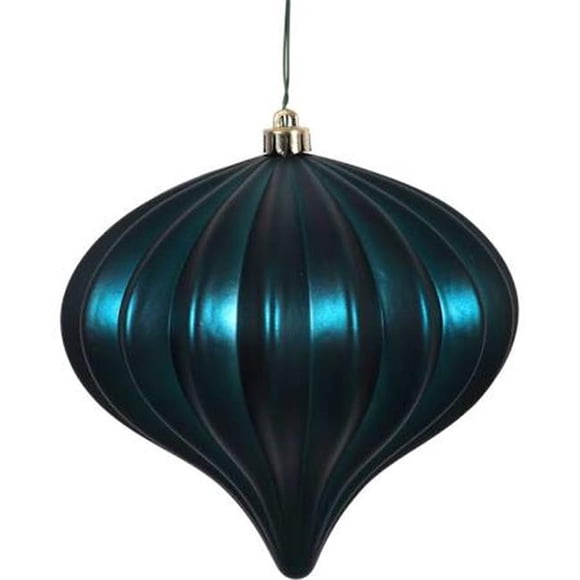 Vickerman N591574DMV Boule d'Ornement de Noël 6 Po Vert Minuit Mat UV - 4 par Sac