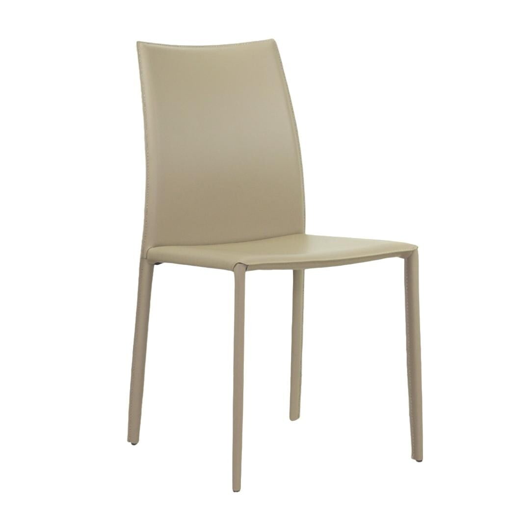 Elite Living Lynda MidCentury Modern Bonded Leather Dining Chair Sand