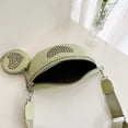 thumbnail image 2 of Bolso de pecho para mujer, riñonera con remaches de amor, bandolera de viaje (verde), 2 of 8