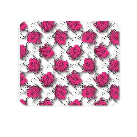 DistinctInk Mouse Pad - 1/4" Foam Rubber - Wildflower Pink Graffiti