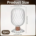 thumbnail image 2 of 2pcs Glass Helix Match Holder Matches Cloche 5" Clear Decorative Match Holder Jar Small Items Beads Container for Living Room Kitchen Bathroom (Matches Not Included) for DIY, 2 of 5