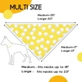 thumbnail image 4 of Summer Dog Bandanas 2 Large Pack,Yellow White Smile Face Reversible Adjustable Triangle Pet Scarves for Boy and Girl,Cute Stripe Bandana for Small Medium Large Dogs Cats(Large), 4 of 5
