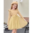 thumbnail image 3 of Arshiner Toddler Tutu Dress Little Girls Long Sleeve Casual Tulle Kids Fall Winter Outfits with Ribbon, 3 of 6