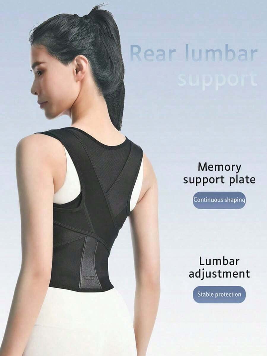 Adjustable Full Back Brace Posture Corrector For Men And Women Shoulder Straightener Back Support Improves Posture Scoliosis Hunchback Spine Corrector Gym Daily Accessory