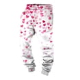 thumbnail image 4 of Mepaouo Joggers Pants for Men Valentines Day Heart Running Sweatpants Drawstring Trousers(Pink,M), 4 of 4