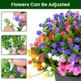 thumbnail image 5 of Twfbrm 2 Bundles Artificial Flowers for Outdoor, Realistic Eucalyptus Flowers with Green Leaves, UV Resistant Fake Flower Bouquet Faux Plastic Greenery Shrubs Spring Decoration for Garden Porch Patio, 5 of 9