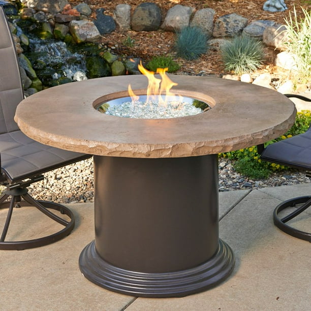 Outdoor GreatRoom Colonial Dining Height Fire Table with Free Burner