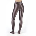 thumbnail image 3 of Mallas de ballet y gimnasia para mujer, elásticas, de cintura alta, con brillo metálico, para pilates, yoga y fitness, 3 of 5