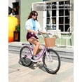 thumbnail image 6 of MOPHOTO 26'' 7 Speed Beach Cruiser Bike Bicycle for Women with Basket & Lock, Lightweight Step Through City Bikes, Commuter Bicycle for Adults Ladies, 6 of 7