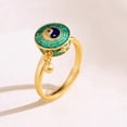 thumbnail image 2 of Mantra Buddhist Ring Good Luck Jewelry Prayer Wheel Adjustable Ring Present, 2 of 5