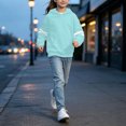 thumbnail image 7 of mgoYE Girls Fashion Hoodies Kids Cute Striped Long Sleeve Tops Hooded Sweatshirts, 7 of 7