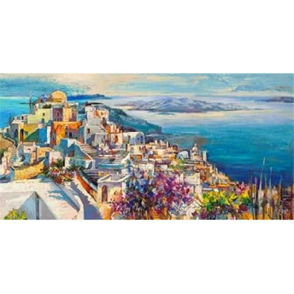 Selected Artworks PDX2LR3430SMALL Thira Poster Print by Luigi Florio, 10 x 20 - Small