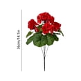 thumbnail image 3 of Artificial Geraniums Faux Flowers UV Resistant Realistic Bouquet for Garden Patio Porch Window Box Hanging Basket Home Wedding Party Decorations, 3 of 7