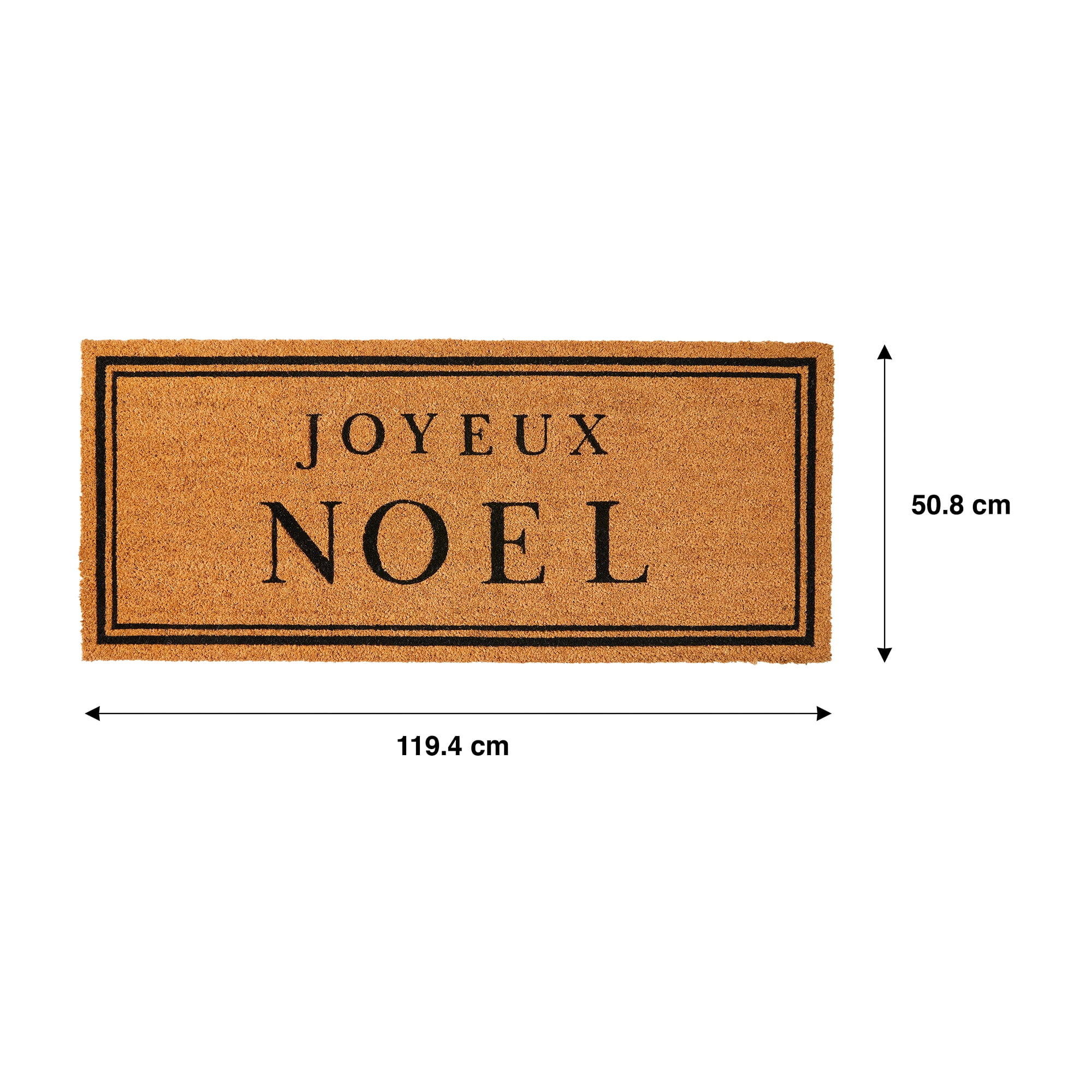 Tapis d’entrée en fibre de coco « JOYEUX NOEL » Fraîche