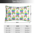 thumbnail image 2 of Fuzoiu Rainbow Llama Print Pillow Case with Hidden Zipper,Pillow Covers,Soft and Comfortable Pillowcase-14"x20", 2 of 6