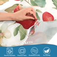 thumbnail image 4 of Yayeee Kitchen Valance Rod Pocket 54" x 18" Living Room Window Curtain, Beige Apple Pattern, 4 of 6