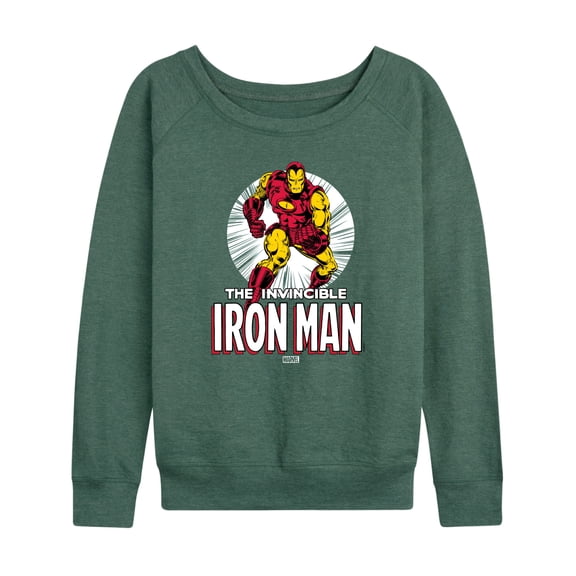 Marvel Iron Man - The Invincible Iron Man - Women's French Terry Pullover Long Sleeve Shirt