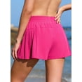 thumbnail image 5 of Anwell Swim Shorts for Womens Pleated Side Swim Bottoms High Waisted Bikini Tanikini Bath Suit Shorts, 5 of 7