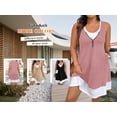 thumbnail image 4 of Cuteduck Women Plus Size Summer Dress Casual Sleeveless V-Neck Zipper Dress Loose Fit Tank Dresses Spring/Summer 1X-5X, 4 of 9