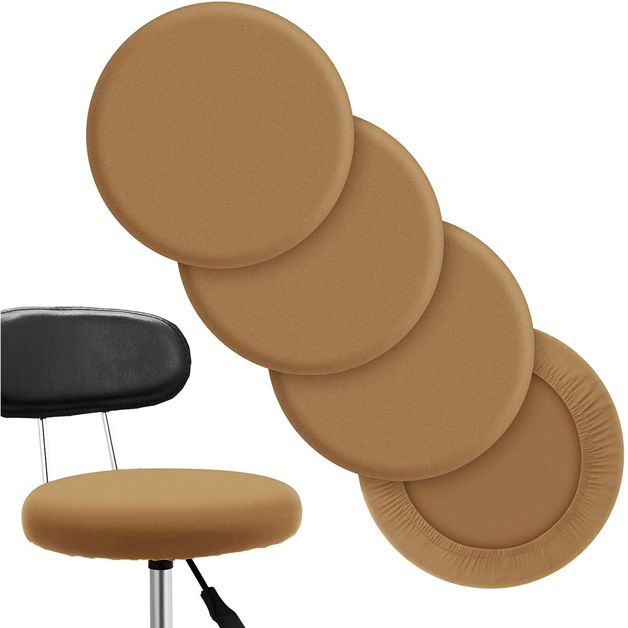 Round Bar Stool Covers Elastic Chair Washable Cushion Slipcover For Home Hotel Use 12 14 Inch Black 4 Pieces Canada Round Bar Stool Covers Elastic, Round Bar Stool Covers
