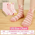 thumbnail image 2 of Bocaoying 10 Pairs Cotton Socks for Girls, Ultimate Cute Crew Socks, Fashion Stretch Socks with Cartoon Animal and Fruit Pattern for Girls 6-8 Years Old, 2 of 7