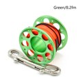 thumbnail image 2 of maskred Keep Diving Spool Reel Portable Polyester Rope Hanging Rotatable Reels Outdoor Activity Dive Accessories with Double End Hook Green 15m, 2 of 6