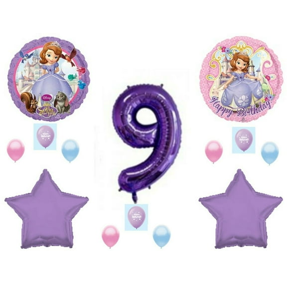 Sofia The First 9th Birthday balloons Decoration Princess Purple