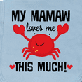 thumbnail image 3 of Inktastic Mamaw Loves Me Grandson Baby Burp Cloth, 3 of 3