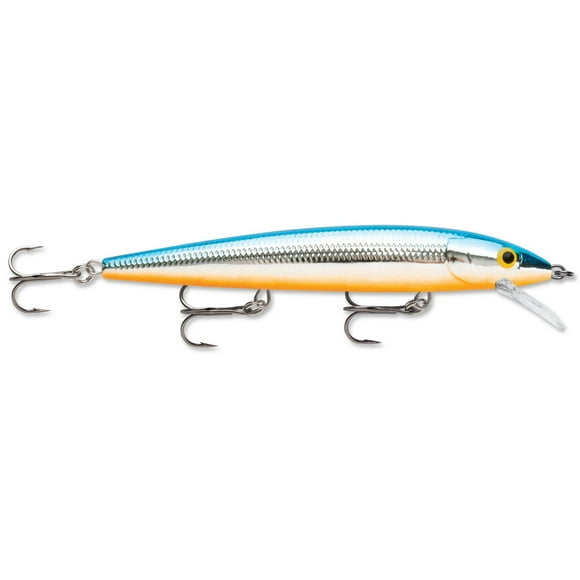 Poisson Nageur Rapala Husky Jerk 4-3/4", Argent Bleu Hochet à l'intérieur