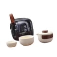 thumbnail image 2 of Tnarru Portable Tea Set with Case Teacups Ceramics Kung Fu Tea Set Convenient Teaware Handmade Tea Pot with Case for Business Travel Two Teacups Set, 2 of 8