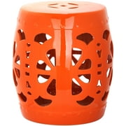 Safavieh Blossom Solid Indoor/Outdoor Garden Patio Stool, Orange