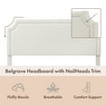 thumbnail image 6 of Furniture of America Geneva Upholstered Mattress Ready Boucle Fabric White Queen Bed, 6 of 21