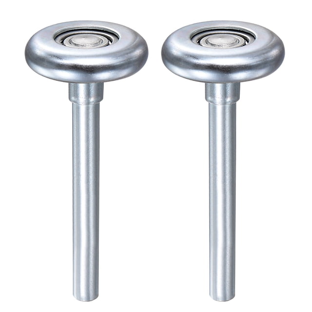 Unique Bargains 2packs Rouleaux de Porte de Garage, 2' Rouleau, 3.7' Tige, 10 Boules, Argent