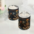 thumbnail image 2 of Yayeee 2 Pack Qtip Holder Bathroom Cotton Swab Canister with Lid Clear Dispenser Set, Skeleton with Rainbow, 2 of 6