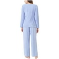 thumbnail image 2 of Aria Collection Womens 2-Piece Stretch Microfleece Pajama Set (Blue Dots, XXL), 2 of 3