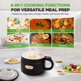 thumbnail image 2 of NutriChef 1.6L Electric Rice Cooker – Portable Multi-Function Cooker with Non-Stick Ceramic Pot, Digital Controls, 6 Presets & Auto Shut-Off – Black, 2 of 8