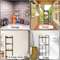 thumbnail image 5 of Grusce Kitchen Storage Shelves Metal Storage Rack with Roller 4 Layers/5 Layers Household Shelf Organizer Multipurpose Standing Storage Shelf Units for Kitchen Bathroom Garage Bedroom Living Room, 5 of 5