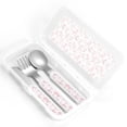 thumbnail image 4 of Easygdp Cute Piggy Ballerina 3-Piece Flatware Set Kids Silverware, Stainless Steel Toddler Kids Utensils Safe for Preschooler Children, 4 of 8