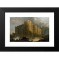thumbnail image 2 of Hubert Robert 24x17 Black Modern Framed Museum Art Print Titled - La Bastille, in the First Days of its Demolition (1789), 2 of 5